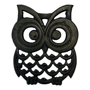 Vintage Cast Iron Owl Trivet | Retro Kitchen Decor | Made in Taiwan